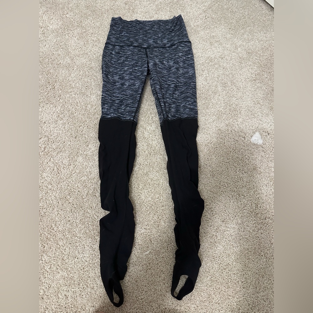 lululemon athletica Gray and Black Leggings
